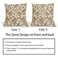 thumbnail image 2 of Vintage Floral Block Print Pillow Covers 18x18 Inch Set of 2 Antique Flower Throw Pillow Covers Neutral Traditional Square Cushion Case Decoration for Couch Home Decor, 2 of 7