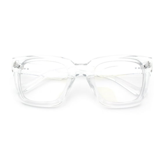 Womens Hipster Thick Plastic Horn Rim Blue Light Filtering Computer Glasses Clear