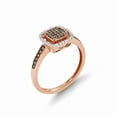 thumbnail image 2 of Rag Jewels 2.10 Ct Round Cut Champagne and White Diamond Cluster Engagement Wedding Promise Band Ring 14K Rose Gold Plated 925 Sterling Silver For Women's -6, 2 of 2