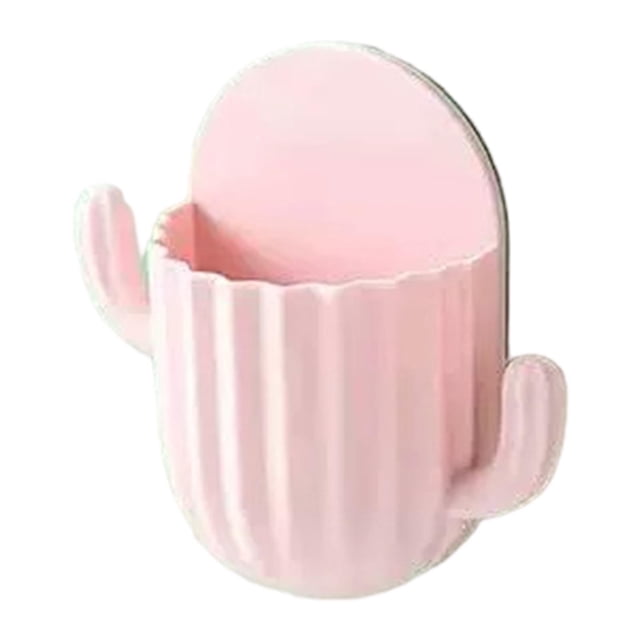 Caja de almacenamiento de pared Organizador de almacenamiento Contenedor Sala de estar Baño Dormitorio Pincel de maquillaje Rosa