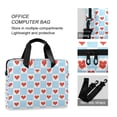 thumbnail image 4 of FORMRS 16" Laptop Bag Carrying Sleeve Case with Handle Travel Shoulder Briefcase, Light Blue Checkered Heart, 4 of 8