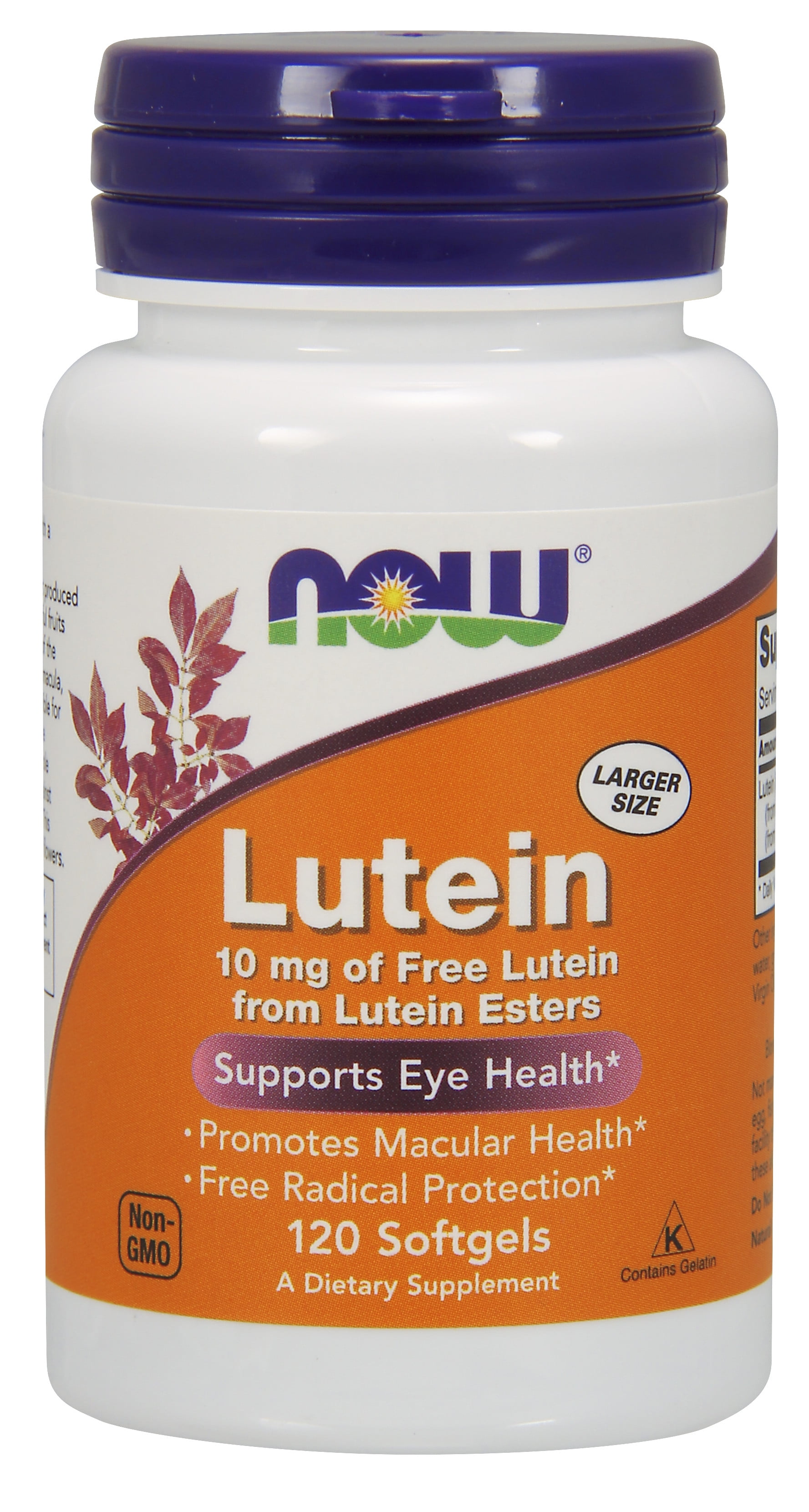 NOW Supplements, Lutein 10 mg with 10 mg of Free Lutein from Lutein