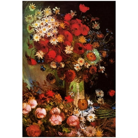 Vincent Van Gogh Vase With Poppies Cornflowers Peonies And