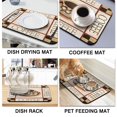 thumbnail image 4 of Coffee Cup Farmhouse Design Coffee Bar Mat Accessories for Countertop Absorbent Hide Stain Dish Drying Mats for Kitchen Counter Draining Pad Under Coffee Maker Coffee Pot Espresso Machine 19.5x12in, 4 of 7
