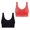 01-Watermelon Red, variant on DJskiyers 2 PC Womens Sports Bra Push up Everyday Bra Full Coverage Gym Bra Comfy Plus Size Sports Bras with Removable Pads
