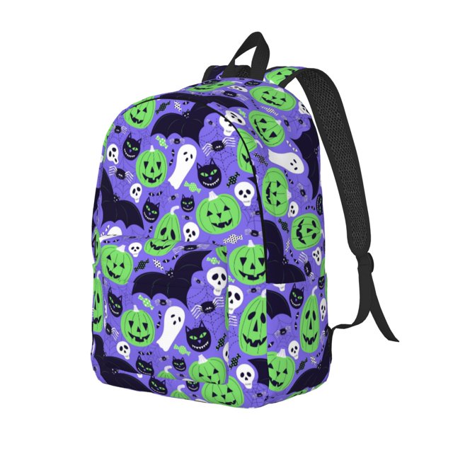 Easygdp Cute Halloween Mochila de Lona Resistente para Laptop, Compatible con Laptops de 15 a 17 pulgadas, Ideal para Escuela, Trabajo y Viajes-Medium