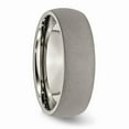 thumbnail image 4 of Solid Titanium Stone Finish 7mm Plain Classic Wedding Band Ring Comfort-Fit Size 8.5, 4 of 7