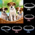 thumbnail image 3 of Increíble collar de diamantes de imitación de 3 filas para mascotas, collar de perro gato, joyería de hueso de diamantes de imitación brillantes, accesorios de boda para fiestas (blanco-M) WD.WDQZL Hogar, 3 of 5