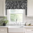 thumbnail image 2 of Black Stripes Valances for Windows, Rod Pocket Kitchen Valance Curtains - Soft & Washable Small Window Treatment for Living Room, Bathroom, Waves Lines Striped 54x18inch, 1 Panel, 2 of 9