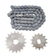 thumbnail image 1 of Piñón de motor delantero 420 de 18 dientes, cadena 420 de 60 eslabones, piñón trasero 14 dientes, kit para scooter, ATV, motocicleta, bicicleta, 1 of 14