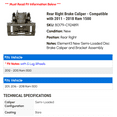 thumbnail image 2 of Rear Right Brake Caliper - Compatible with 2011 - 2018 Ram 1500 2012 2013 2014 2015 2016 2017, 2 of 2