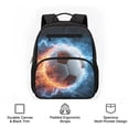 thumbnail image 6 of HUIACONG Fire Lightning Soccer Print Kids Backpack 13.5 Inch Water Repellent Lightweight School Bag with Large Capacity Breathable Padded Adjustable Straps for Boys Girls Ages 3+ School Travel, 6 of 7