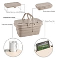thumbnail image 3 of Cesta de Picnic Plegable Con Tablero de Mesa Oculto, Gran Capacidad, Asas Oculas, A Prueba de Fugas para Acampar, Adecuada para Almacenamiento de Alimentos y Bebidos, Hecha DE, 3 of 7