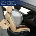 thumbnail image 2 of LAONNVIR Full Set Car Seat Covers Fit for Kia Spectra 2002-2009:Waterproof Leather Automotive Seat Covers Seat Cushion Protector Compatible Airbag Beige&Brown,Full Set (5seats), 2 of 8