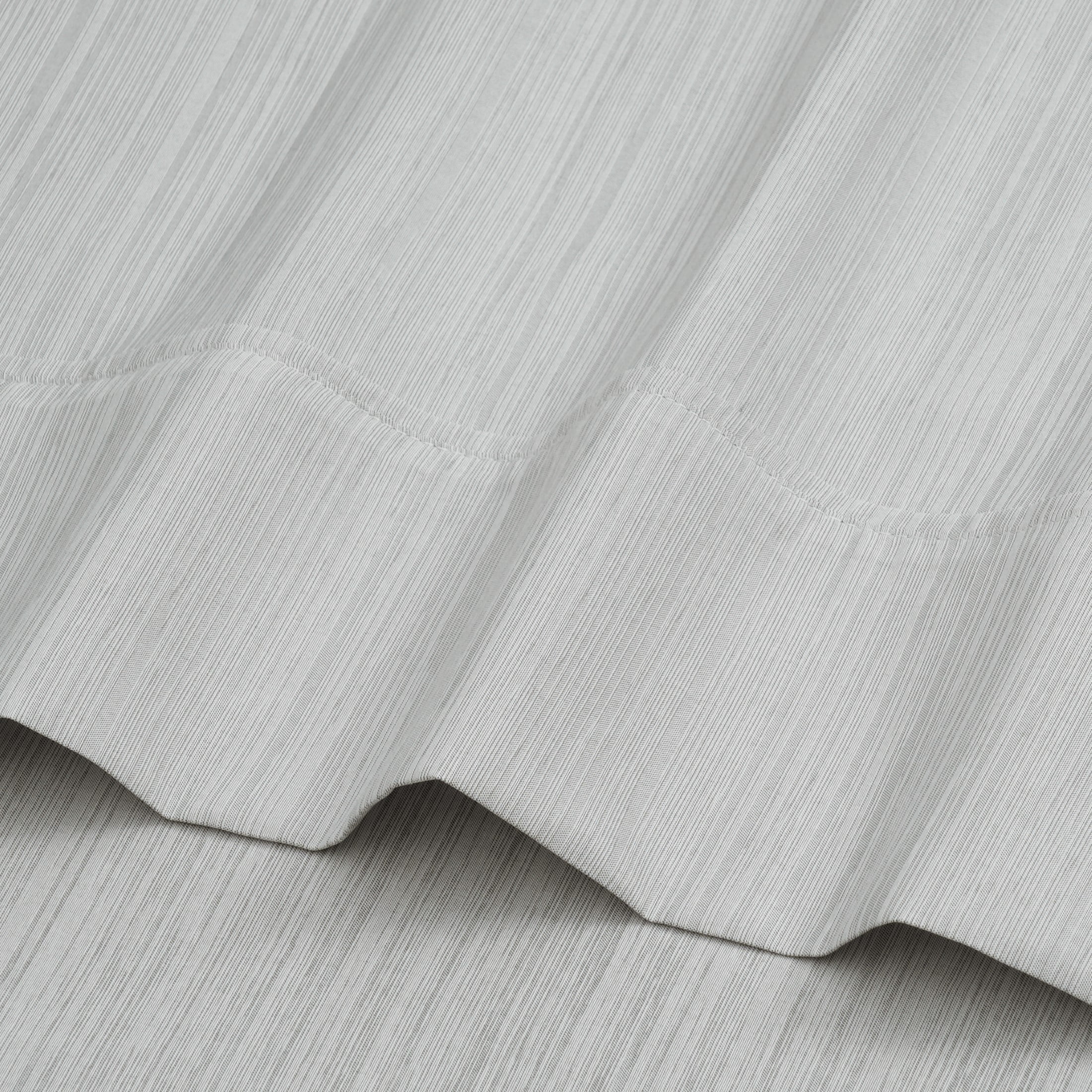 Mainstays Super Soft Brushed Microfiber Bed Sheet Set, Grey Stria, Twin-XL, 3 Piece