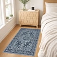 thumbnail image 7 of GLATTICE Small Area Rug 2x3 Navy Blue Washable Entryway Rug Non-Slip Ultra Soft Printed Oriental Floral Rug Doormat Small Accent Rug Farmhouse Kitchen Throw Rug for Entrance, 7 of 7