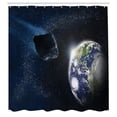 thumbnail image 3 of Ambesonne Galaxy Shower Curtain, Asteroid Rocky Space, 69"Wx84"L, Dark Blue Grey, 3 of 5