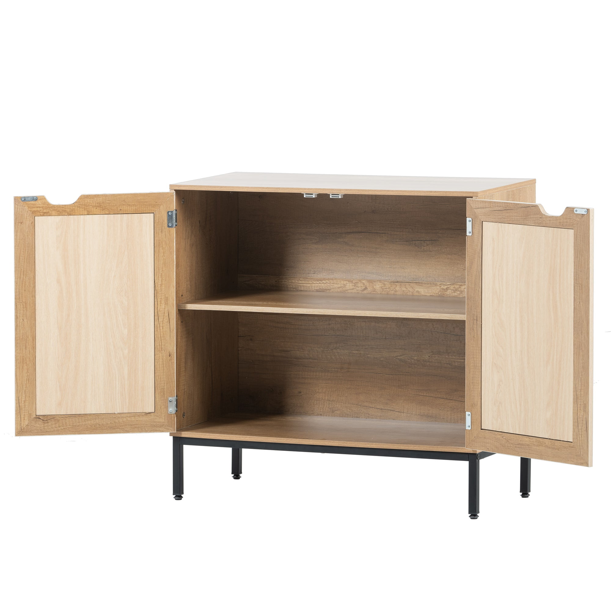 Kadyn Rustic Kitchen Storage Cabinet with 2 Rattan Doors, Natural Sideboard Buffet Cabinet for Living Room Kadyn Rustic Kitchen Storage Cabinet with 2 Rattan Doors, Natural Sideboard Buffet Cabinet for Living Room