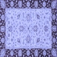 thumbnail image 1 of Ahgly Company Indoor Square Abstract Blue Modern Area Rugs, 6' Square, 1 of 4