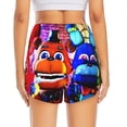 thumbnail image 2 of Lsque Five Nights At Freddy'S Printed Women's Running Shorts with Liner Pockets,Elastic Quick Dry Workout Athletic Gym Yoga Shorts,Womens High Waist Shorts-Large, 2 of 9