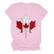 thumbnail image 5 of Camisas de Manga Corta para las Mujeres Impresión de Manga Corta Cuello Redondo, Camisa Casual de Poliéster para las Mujeres, Lavado de Manos, 5 of 7