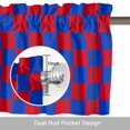 thumbnail image 6 of Kitchen Cafe Valance Curtain for Small Windows,Independence Day Blue Red Buffalo Plaid Rod Pocket Short Valances,42x12in, 6 of 9