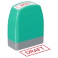 thumbnail image 1 of Draft Notice Stamp Self Inking Red Ink Office Stamps Pre Inked Message Stamp Refillable Business Stamp, Green, 1 of 7