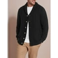 thumbnail image 3 of Weardear Men's Casual Long Sleeve Shawl Collar Buttons Down Cable Knit Cardigan Sweater with Pockets, 3 of 4