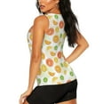 thumbnail image 3 of Zufioo Colorful Lemons Print Women's Vest, Sleeveless Quick-drying Sports T-shirt, Suitable for Yoga, Running, Fitness-X-Large, 3 of 7
