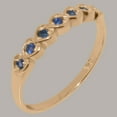 thumbnail image 2 of LBG British Made 10k Rose Gold Natural Sapphire Womens Promise Ring - 33 size options - Size 4.5, 2 of 9