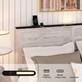 thumbnail image 4 of Queen Bed Frame with Upholstered Headboard and Wood Platform, Storage Headboard with Charging Station and LED, Bed Frame with Pet Bed, No Noise, No Box Spring Needed, Easy Assembly, Antique White, 4 of 9