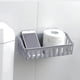 thumbnail image 4 of GOOHOCHY Cesta de baño multifunción con ventosa, organizador de pared para cocina, baño, papel higiénico, gel de ducha y champú (gris claro)., 4 of 4