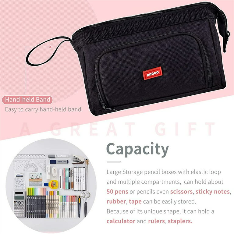 Big Capacity Pencil Case High Large Storage Pouch Marker Pen Case Travel  Simple Stationery Bag School College Office Organizer for Teens Girls  Adults