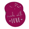 thumbnail image 1 of Inkdotpot Real Silver Foil Made With Love Text Tags Favor Hang Paper Tags 100 Pieces, 1 of 6