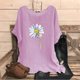 thumbnail image 2 of Camisetas de Manga Corta para las Mujeres Mezcla de Lino de Ajuste Suelto Top de Camiseta Casual, Blusas para las Mujeres Casual, 2 of 3