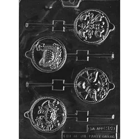 12 Days Christmas Springerle Molds Days 1 - 4 for 12 Days of Christmas Lollipop Chocolate Mold - C139 - Includes Melting & Chocolate Molding Instructions ()