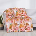 thumbnail image 3 of Rateoe Funny Food Pattern Flannel Throw Blanket, Ultra-soft Blanket for Bed, Couch, Car, Hypoallergenic Anti-pilling blanket-40"x30"(Horizontal), 3 of 6