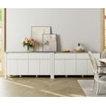 thumbnail image 2 of WAMPAT Large Buffet Cabinet with Storage, 2-in-1 Kitchen Storage Cabinet with 4 Drawers and 8 Doors, Accent Coffee Bar Cabinet with Adjustable Shelves for Dining Room, Living Room, Entryway, 2 of 7
