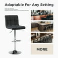thumbnail image 2 of EDX Bar Stools Set of 4, Modern Adjustable Armless Swivel Counter Stools with PU Leather, Black, 2 of 7