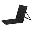 thumbnail image 1 of Asientos de playa Zulema Cojín plegable Silla de piso Oxford con respaldo negro, 1 of 8