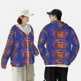 thumbnail image 6 of Daiia Peace And Love UPF 50+ Sun Protection Hoodie Jacket Lightweight Long Sleeve Sun Shirt for Women Men with Pocket Hiking Outdoor-Large, 6 of 9