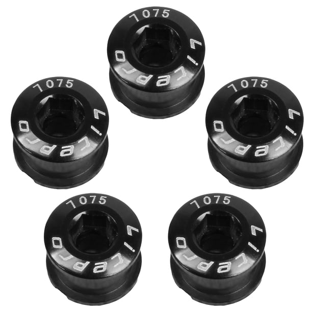 Tornillos de cadena 5 PCS Single Bike Chainring Bolts Tornillos de aleación de aluminio Bicicleta Tu LITEPRO Tornillos de cadena