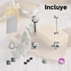 thumbnail image 4 of Llaves para Regadera de Bano de Alta Presion – Regadera Cuadrada 10'' y Ducha de Mano 9'' con Brazo Extensible, 3 Modos de Rociado Ajustable y Ganchos de Acero Inoxidable, Diseno Moderno | BEE VIBES, 4 of 7