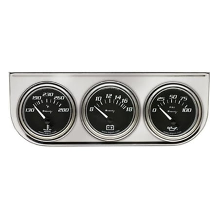- 7200 90 Degree Chrome Volt Triple Gauge Kit