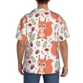 thumbnail image 5 of Xecao offers the Squirrel And for Men's Casual Short-sleeved Shirt, a button-up collared shirt with a pocket, perfect for beach vacations and yacht travel in the Small size., 5 of 7
