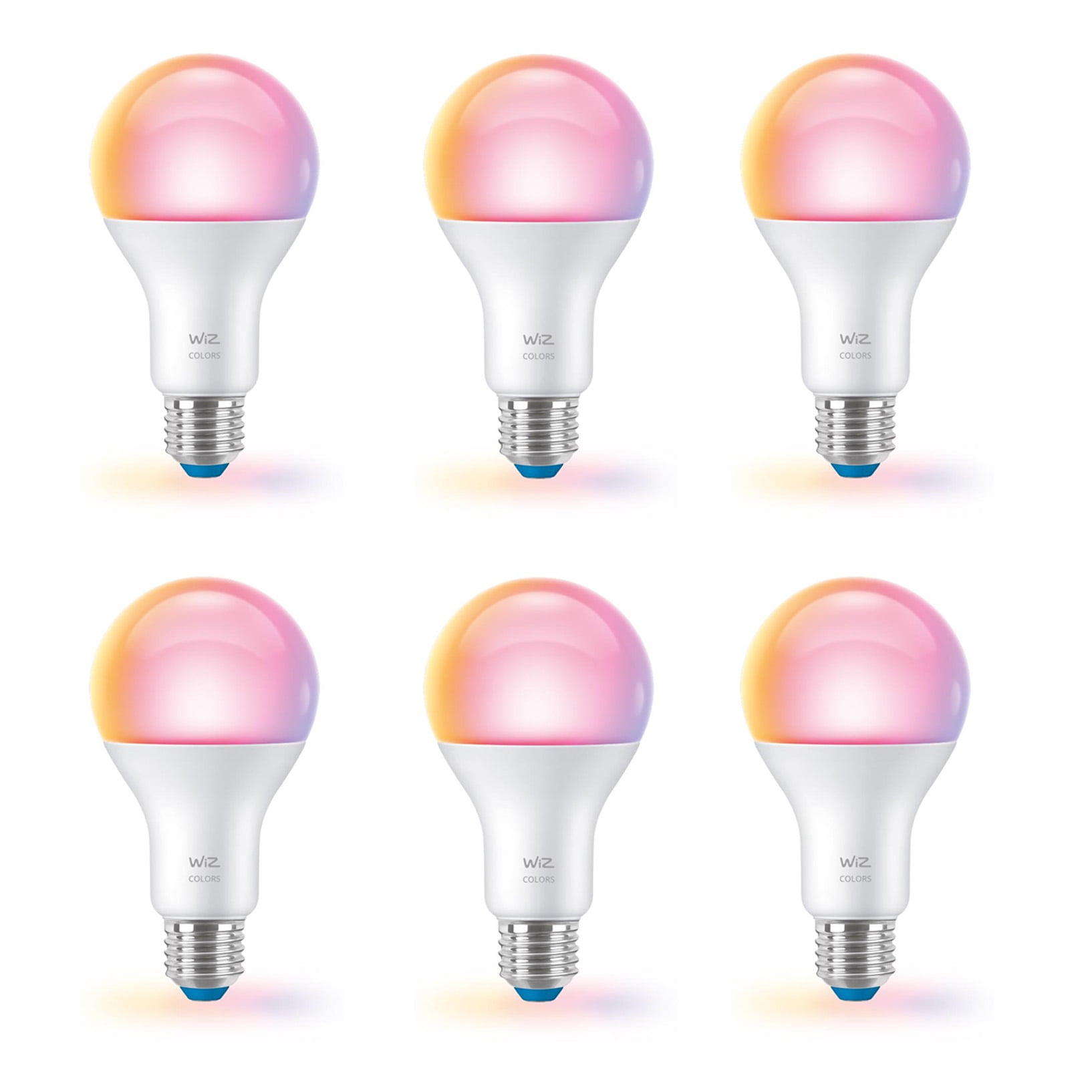 WiZ Connected LED 100-Watt A21 General Purpose Light Bulb, Frosted, Tunable White, Dimmable, E26 Medium Base (6-Pack)