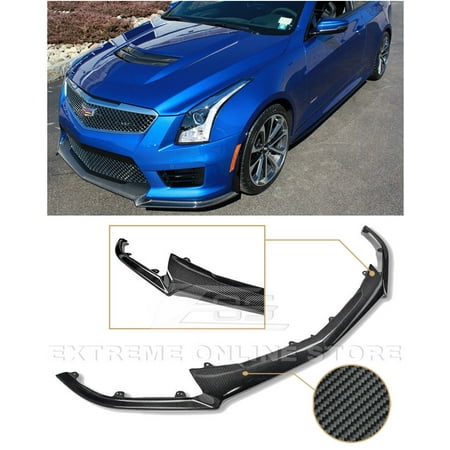 Carbon Splitter - Extreme Online Store for 2016-Present Cadillac ATS-V Models | EOS Carbon Package Style Front Bumper Lower Lip Splitter (Carbon Fiber)