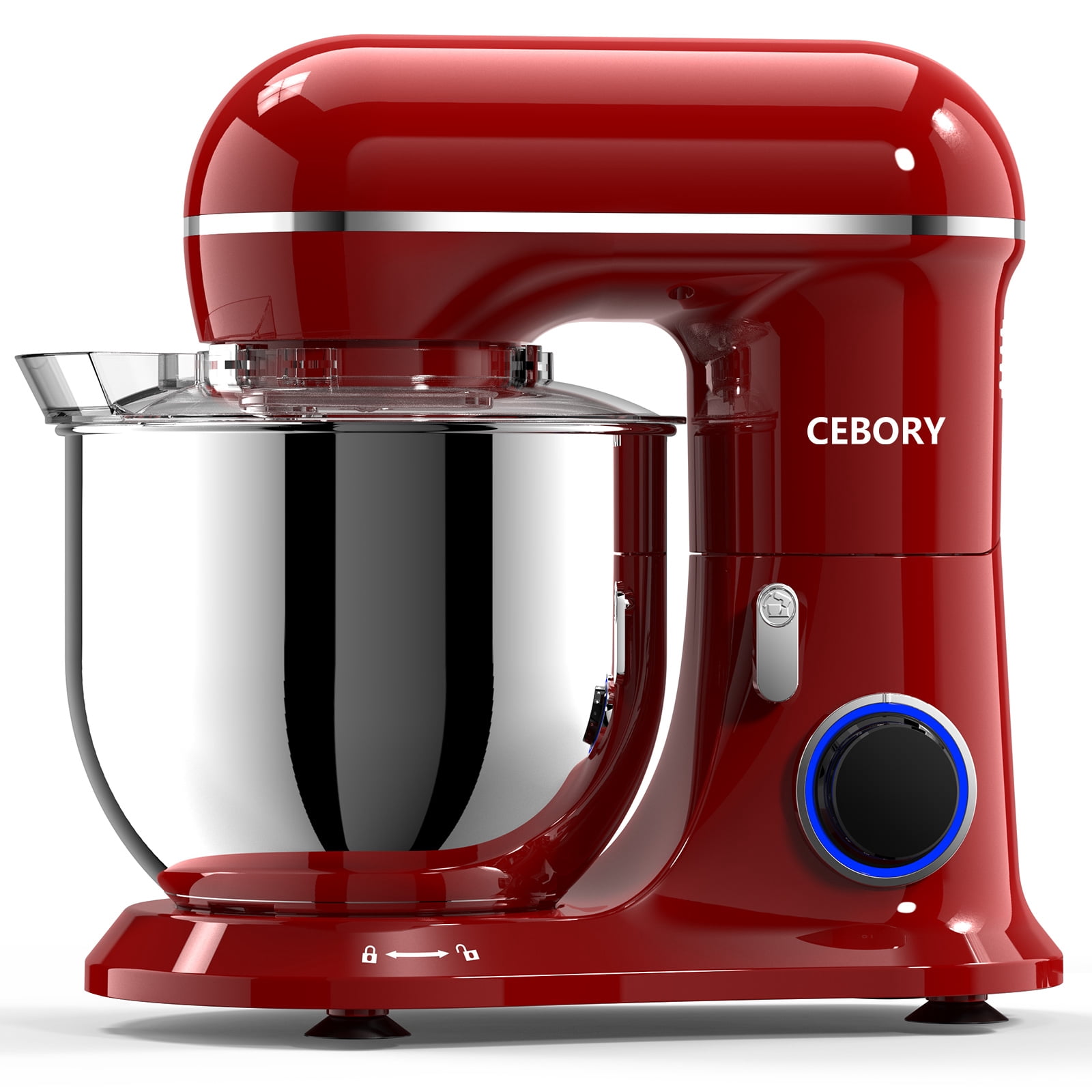 CEBORY 3-IN-1 Stand Mixer, 6.5 QT Tilt-Head 10-Speed Food Mixer, Kitchen Electric Mixer with Dough Hook, Beater, Whisk, Bowl for Most Home Cooks