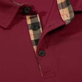 thumbnail image 6 of Men's Casual Polo Shirts Classic Button Basic Short Sleeve Fashion Golf Collared Shirt Wine XXL, 6 of 9