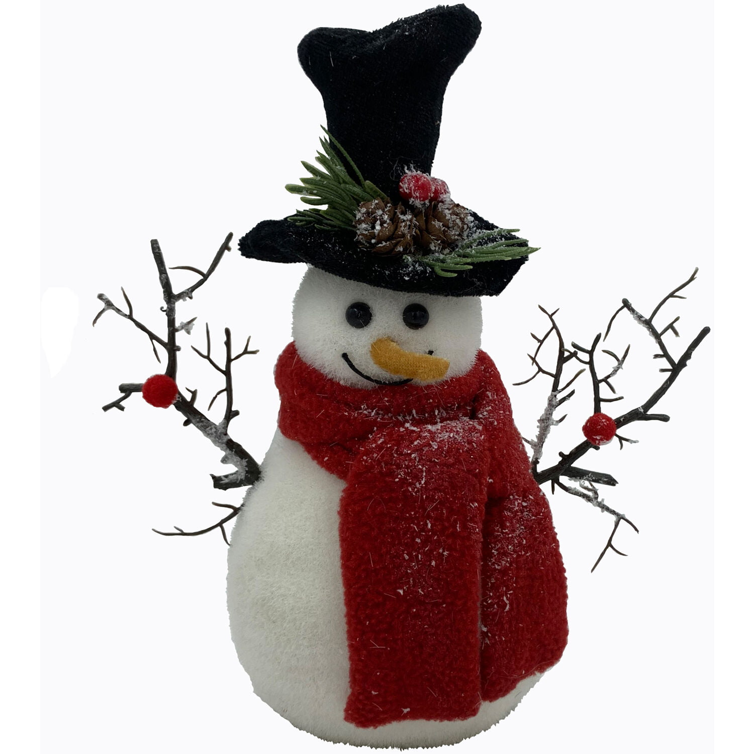 Christmas Time 30-In. Plush Snowman with Skis | Festive Indoor 